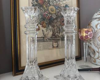 vintage waterford candlesticks