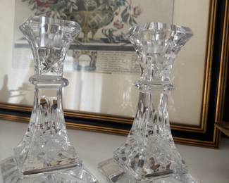 vintage waterford crystal candlesticks