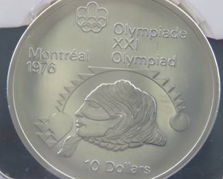 Lot 235. 1976 Canadian $10.00 proof sterling silver coin weighing 28.7 grams