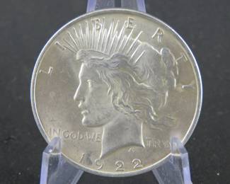 Lot 22. 1922 P Peace Silver Dollar