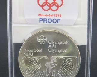 Lot 123. 1976 Canadian $10 proof sterling silver coin weighing 48.1 grams