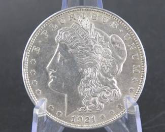 Lot 61. 1921 P Morgan Silver Dollar
