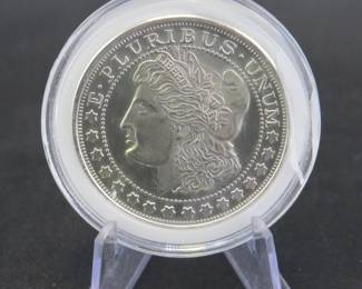 Lot 126. Privately minted one troy ounce of .999 fine silver round