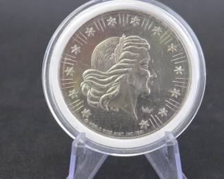 Lot 128. 1981 one ounce round of .999 fine silver from the World Wide Mint