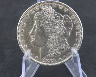 Lot 136. 1881 P Morgan silver dollar