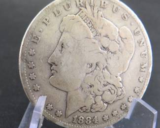 Lot 306. 1884 P Morgan silver dollar