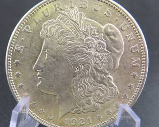 Lot 302. 1921 P Morgan silver dollar