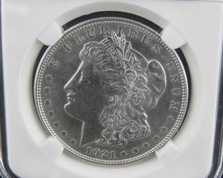 Lot 10. 1921 D Morgan Silver Dollar