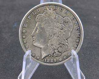 Lot 159. 1889 P Morgan silver dollar