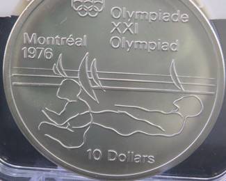 Lot 237. 1976 Canadian $10.00 proof sterling silver coin weighing 48.7 grams