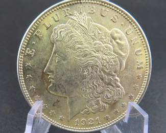 Lot 304. 1921 P Morgan silver dollar