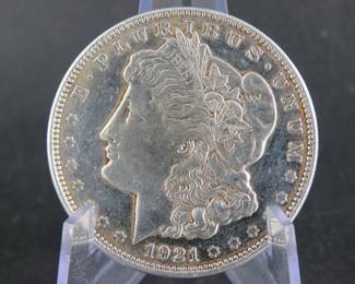 Lot 100. 1921 P Morgan Silver Dollar