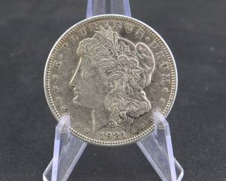 Lot 157. 1921 D Morgan silver dollar