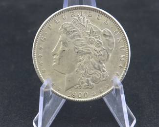 Lot 158. 1900 P Morgan silver dollar