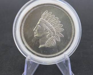 Lot 127. Privately minted one troy ounce of .999 fine silver round