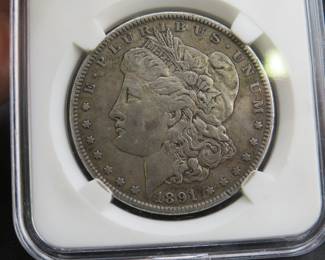 Lot 207. 1891 P Morgan silver dollar