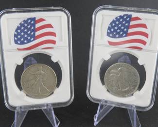 Lot 34. Two 1941 S Liberty Half Dollars