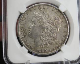 Lot 205. 1889 P Morgan silver dollar