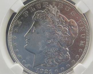 Lot 362. 1921 P Morgan Silver Dollar