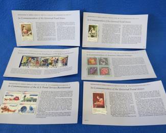 Lot 411. Six commemorative US stamp brochures