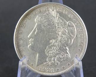 Lot 64. 1921 P Morgan Silver Dollar