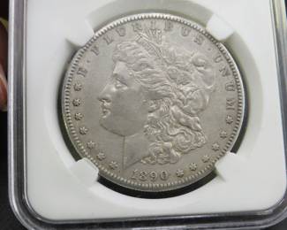 Lot 206. 1890 S Morgan silver dollar