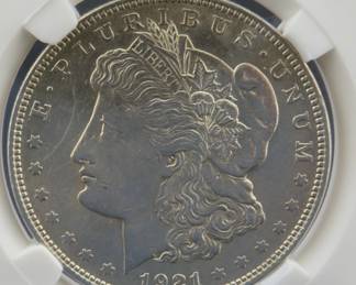 Lot 368. 1921 P Morgan Silver Dollar
