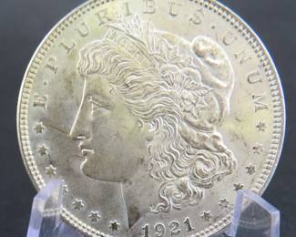 Lot 308. 1921 P Morgan silver dollar