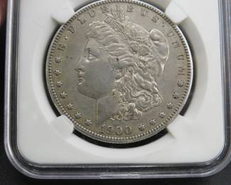 Lot 208. 1900 P Morgan silver dollar