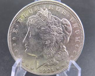 Lot 301. 1921 P Morgan silver dollar