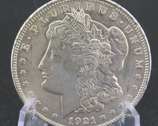 Lot 337. 1921 P high grade Morgan Silver Dollar
