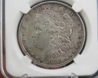 Lot 204. 1886 P Morgan silver dollar