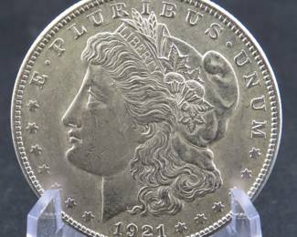 Lot 130. 1921 P Morgan silver dollar