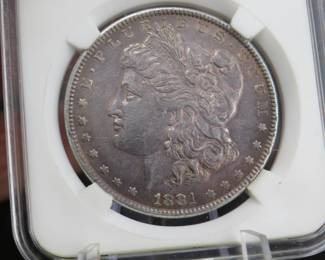 Lot 201. 1881 P Morgan silver dollar