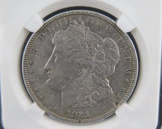 Lot 9. 1921 D Morgan Silver Dollar