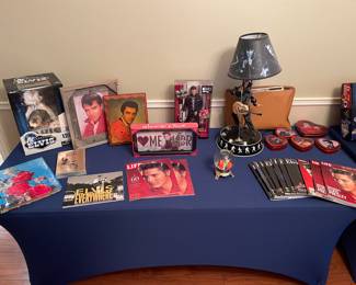 If you love Elvis, then you will love this sale! Collectibles, prints, magazines and even a phone!