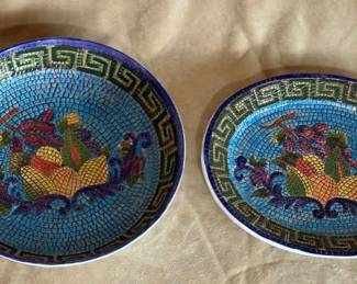 1980s Mosaic Platter Bowl