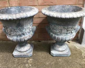 Concrete Planter Pair