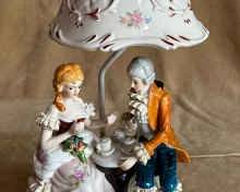 Porcelain Victorian Tea Time Lamp