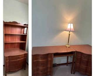 French Provincial Desk Hutch
