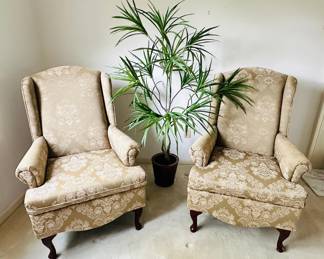 Damask High Back Chairs