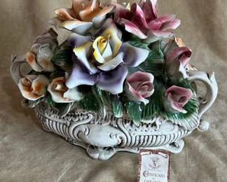 Capodimonte Italian XL Porcelain Flowers