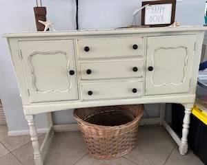 Antique White Accent Cabinet