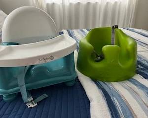Baby highchair and Bumbo Floor Seat
