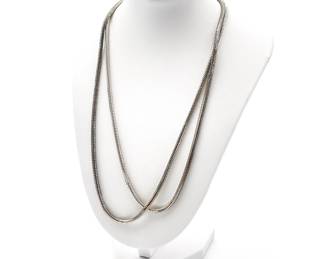Milor Italy 950 Palladium Snake Chain Necklace