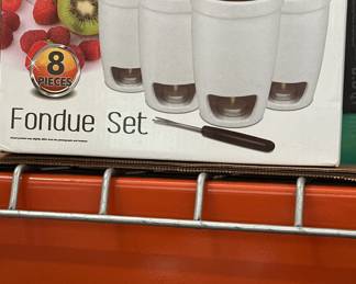 8-Piece Ceramic Fondue Set with Forks