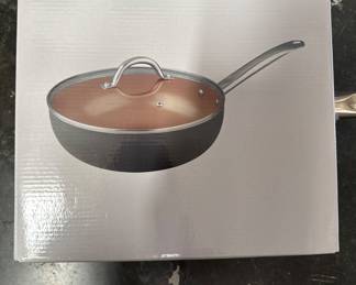 Parini 11″ Copper Nonstick Wok with Lid
