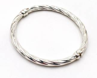 Sterling Silver Twisted Bangle Bracelet