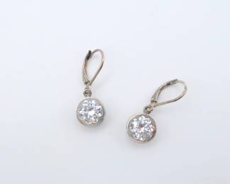 925 Silver and Cubic Zirconia Drop Earrings