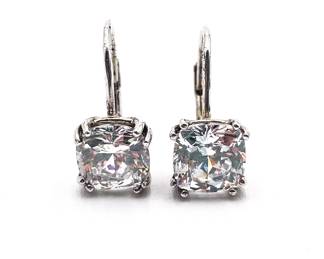 925 Sterling Silver Cubic Zirconia Drop Earrings